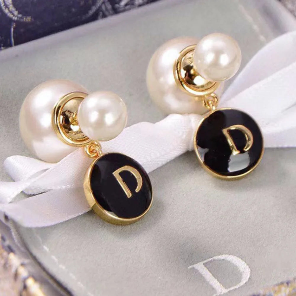 Butterfly Pendant Earring Classic Designer Jewelry Fashion Pearl Butterfly Design Jewelry Luxury Women's Earrings Christmas Gift