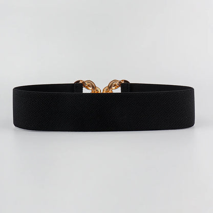 Waist Belt Women's Belt Corset Wide Elastic Dress Belt Luxury Designer Brand Stretch Elastic Wide Corset Metal Buckle Waistband