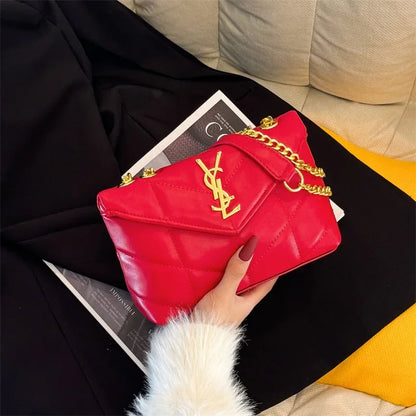 Durable Leather Messenger Bag Women's Shoulder Handbag Crossbody Tote Luxury Brand Elegant Classic Famous Designer