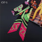 5*90cm French Scarf Headband Women Four Seasons Floral Hair Tie Decorate Gift Wrap Ribbon Hair Accessories Styling Band