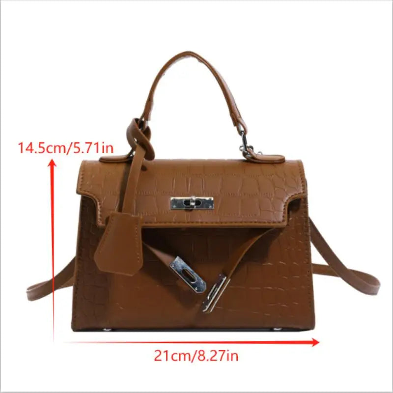 PU Portable Crocodile Pattern Shoulder Bag Women Fashion Versatile Crossbody Bags Handbag High Quality Tote Commuter Bags Gifts