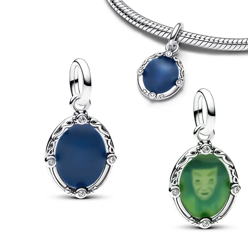 925 sterling silver charm Stitch Charm bead,Original Women Bracelet ,Necklace Pendant Jewelry Holiday gift