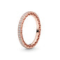 New 925 sterling silver classic rose gold ring, sparkling water droplet crown charm ring, ladies' light luxury exquisite gift