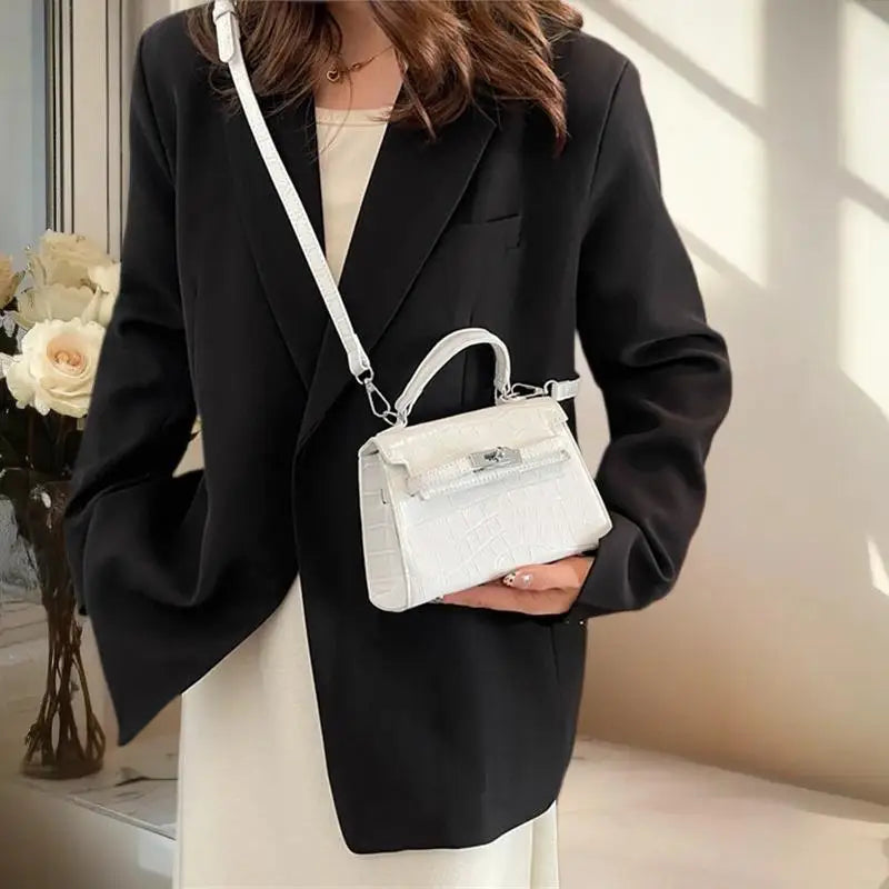 PU Portable Crocodile Pattern Shoulder Bag Women Fashion Versatile Crossbody Bags Handbag High Quality Tote Commuter Bags Gifts