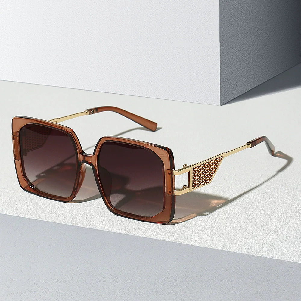 High-End Large Frame Sunglasses - European American Style Fashion Accessory