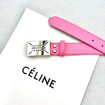 Luxury Designer PU Leather Belt - Alloy Buckle Waist Strap for Women & Men