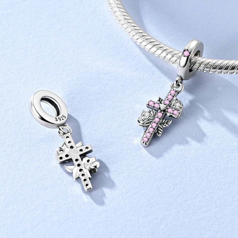 925 Sterling Silver Charm Beads | Butterfly, Crown, Heart & Perfume Bottle Zircon Charms for Women