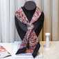 Silk Scarf Ribbon Hair Tie for Women Long Printed Accessory Bag Handle Decoration Neck Wrap Stylish Headband Multiuse