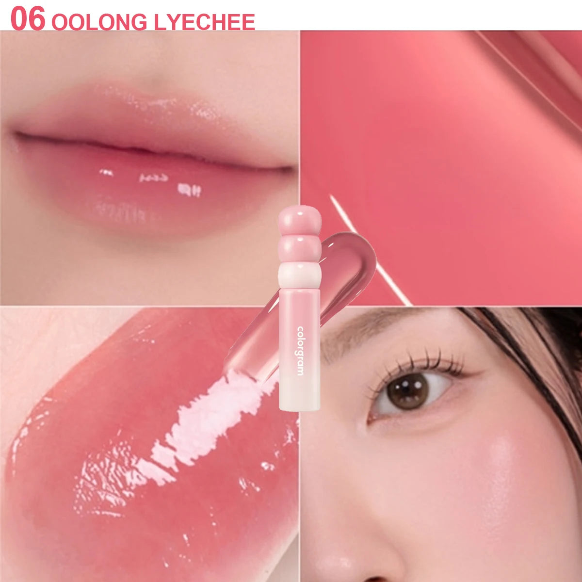 COLORGRAM FRUITY GLASS TINT MILK,High Shine&Glass Finish,Long-Wearing&Non-Sticky,Natural-Looking,Korean Cosmetic,Korean Makeup