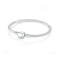 Original Sterling Silver Bracelet Love Heart Clasp Charms Beads Snake Chain Bracelets Bangles Luxury Jewelry For Women Gift