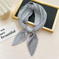 New Floral Print Pleated Silk Scarf Square Neck Scarves Crinkle Hair Bands Scarf Bandana Satin Hijab Head Wraps Neckerchief