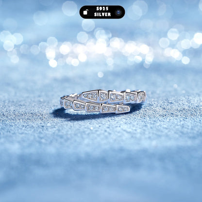 0.37ct Moissanite Stackable Eternity Ring - 925 Sterling Silver