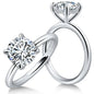 2ct Moissanite Solitaire Ring - 925 Sterling Silver, D Color VVS1, GRA & CMA Certified