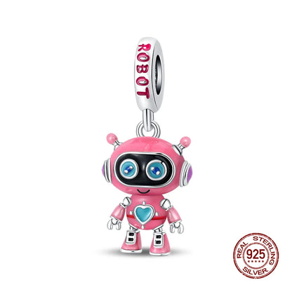 Sterling Silver Character Pendant Charm Bead - Bracelet Necklace Accessory
