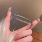 Titanium Steel Silver Bracelet - Classic Zircon Inlaid Bangle for Women