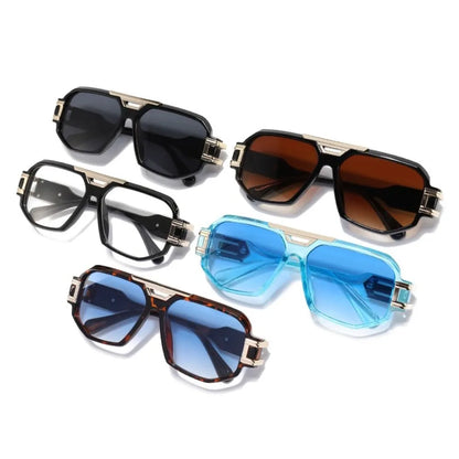 Fashion Square Full Frame Sunglasses - Large Oversized Retro HD Street Style