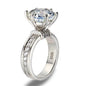 3ct & 5ct Moissanite Solitaire Ring - 925 Silver & 18K Plated, D Color VVS1, NGSTC Certified