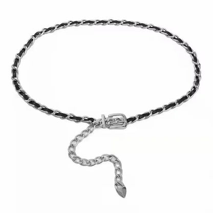 Metal Chain Belts for Women Waistbands Long Tassel for Suitable Jeans Suit Dress Waist Belt Luxury Brand Designer