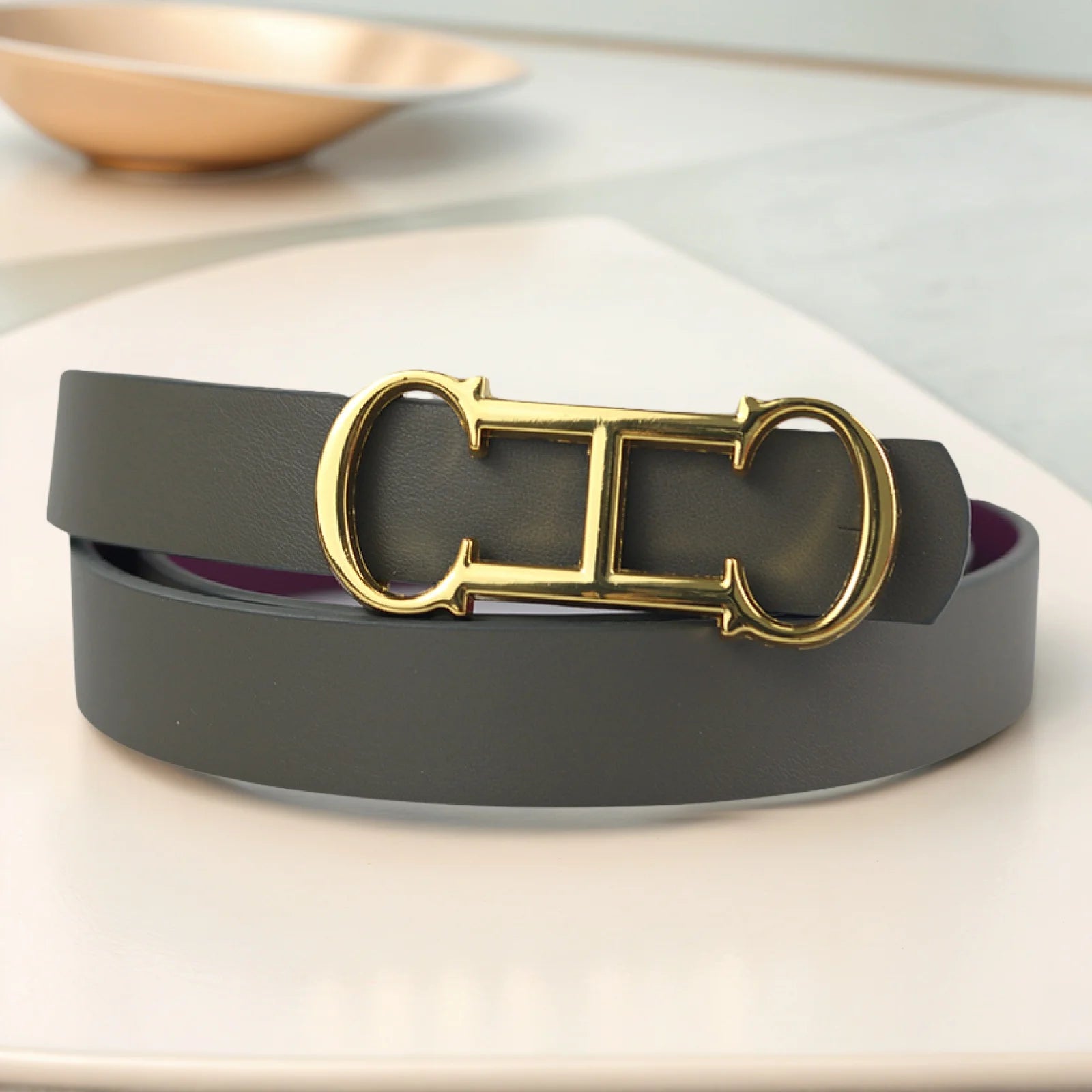 Premium Unisex Fashion Belt - Adjustable Faux Leather Belt with Gift Box