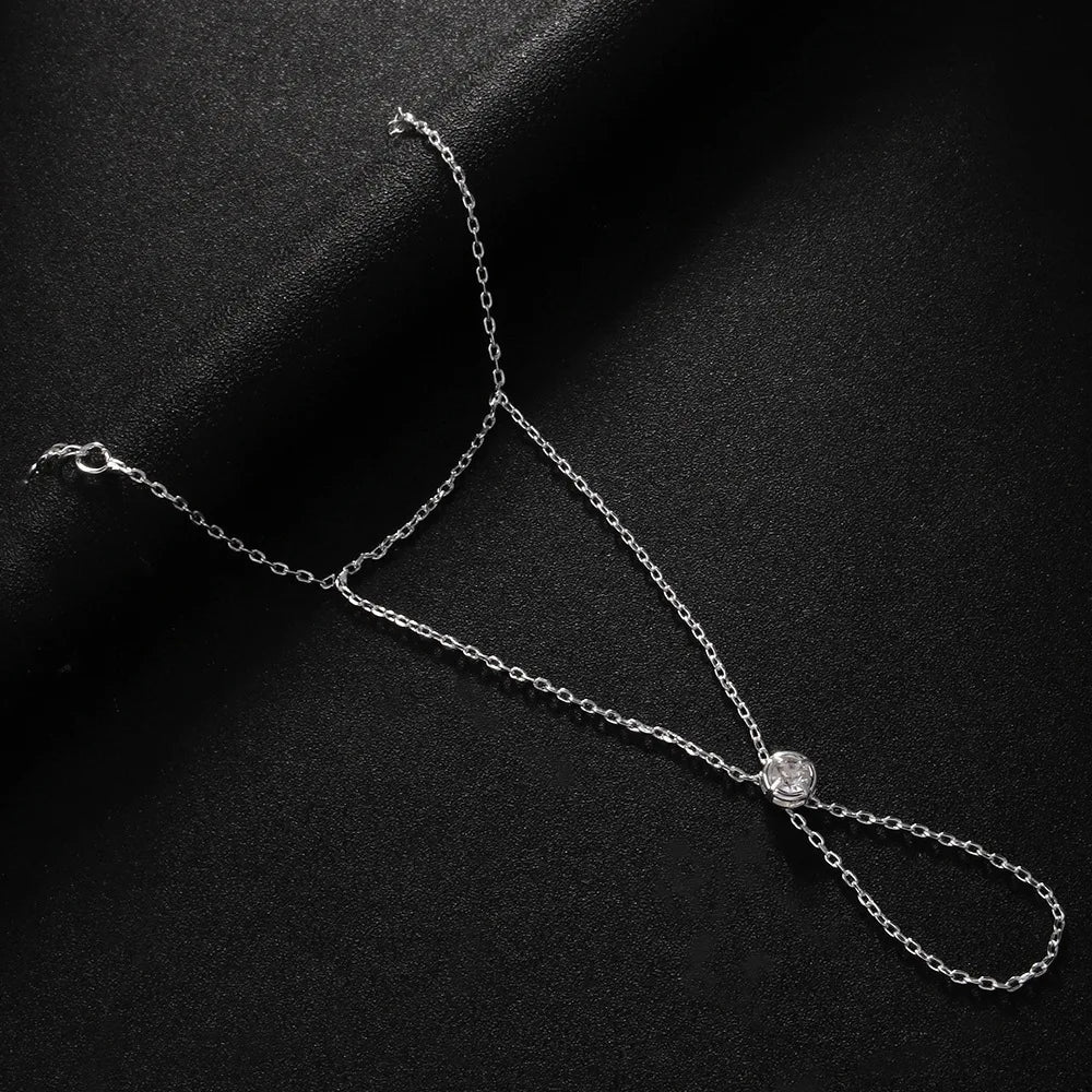 Luxury Zircon Chain Bracelet for Women — Gold & Silver Geometric Hand Jewelry