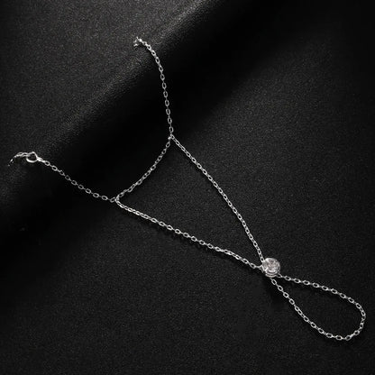 Luxury Zircon Chain Bracelet for Women — Gold & Silver Geometric Hand Jewelry