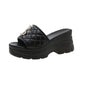 Women's Platform Designer Sandals - Fashion Letter Detail Summer Slides