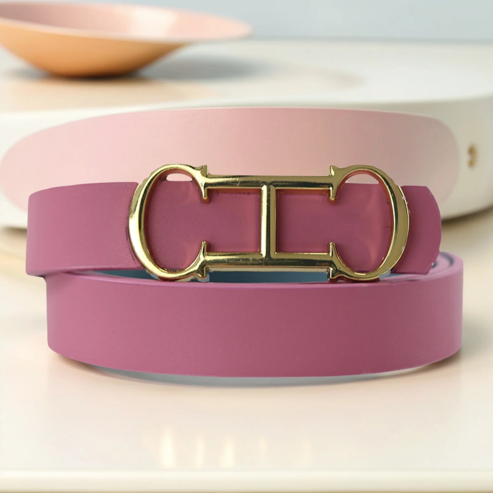 Premium Unisex Fashion Belt - Adjustable Faux Leather Belt with Gift Box