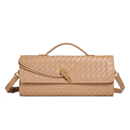 Classic Elegant Ladies Crossbody Bag Leather Handbag Shoulder Tote Luxury Designer Famous Brand Women's Chic Style