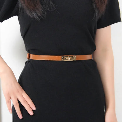 Women's Leather Belt - Suit Jacket & Dress Buckle Strap