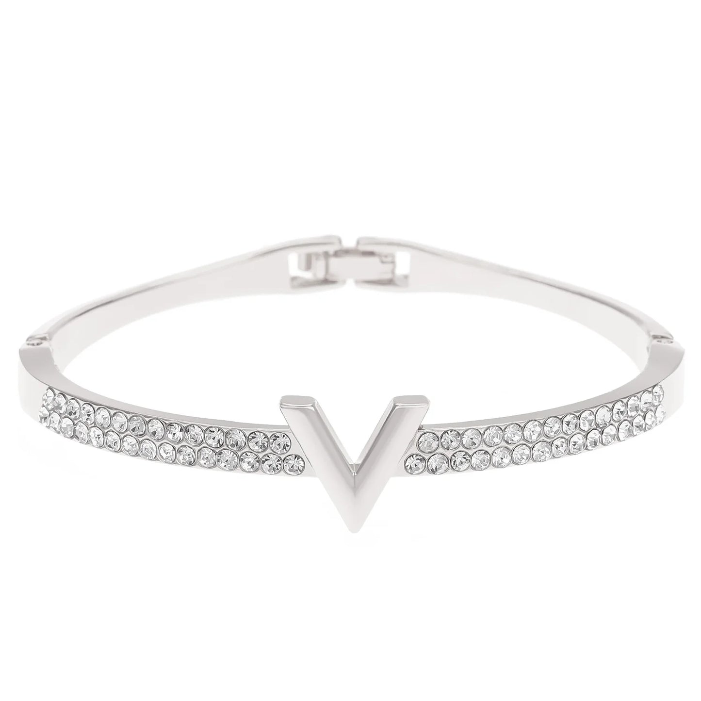 Letter Bracelet Women's Instagram Style Personalized Design English Letter V-shaped Bracelet Bracelet