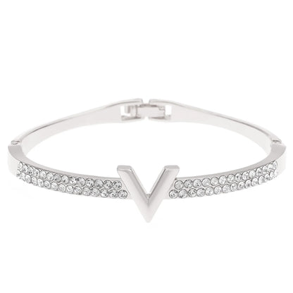 Letter Bracelet Women's Instagram Style Personalized Design English Letter V-shaped Bracelet Bracelet