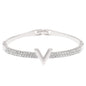 Letter Bracelet Women's Instagram Style Personalized Design English Letter V-shaped Bracelet Bracelet
