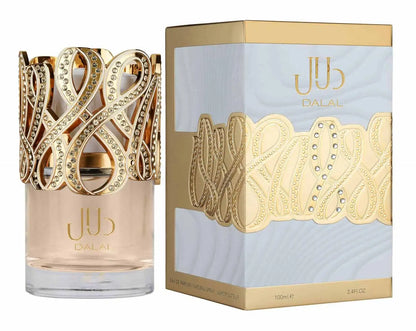 Arabic Perfume Dalal EDP 100ml - Floral Fruity Gourmand Fragrance for Women, Luxurious Golden Bottle