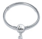 925 Sterling Silver Shell Family Tree Heart Bracelet - Charm Bangle