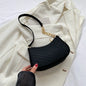 Mini Crescent Saddle Bag - Designer Felt Shoulder Bag for Women