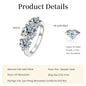 3-Stone Moissanite Engagement Ring - 14K Gold Filled, 8mm & 6.5mm Round Cut