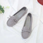 Women's Suede Ballet Flat Loafers - Slip-On Casual Sneakers