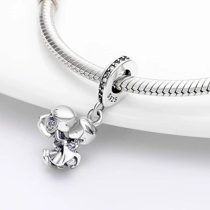 Sterling Silver Character Pendant Charm Bead - Bracelet Necklace Accessory