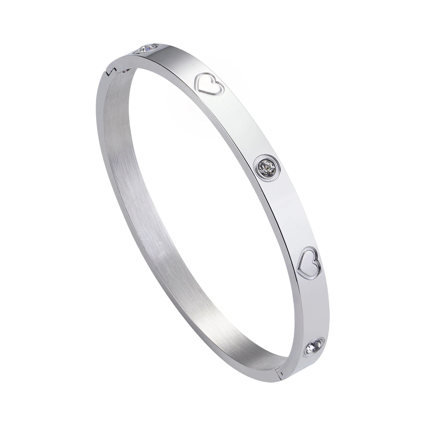 Luxury White Shell Bracelet - Titanium Steel Bangle for Women