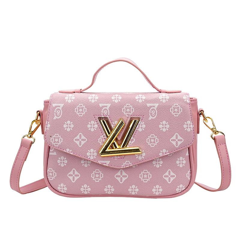 Women's Popular Classic Messenger Bag, Elegant Leather Crossbody Style For Ladies From Luxury Brand By Famous Designer