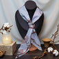 Silk Scarf Ribbon Hair Tie for Women Long Printed Accessory Bag Handle Decoration Neck Wrap Stylish Headband Multiuse