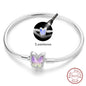 Sterling Silver Butterfly Zircon Bracelet - Colorful Crystal Wedding Jewelry