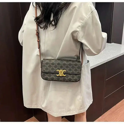 2025 Women’s Soft Leather Small Square Bag — Fashion Underarm/Crossbody, Portable for Daily/Outings