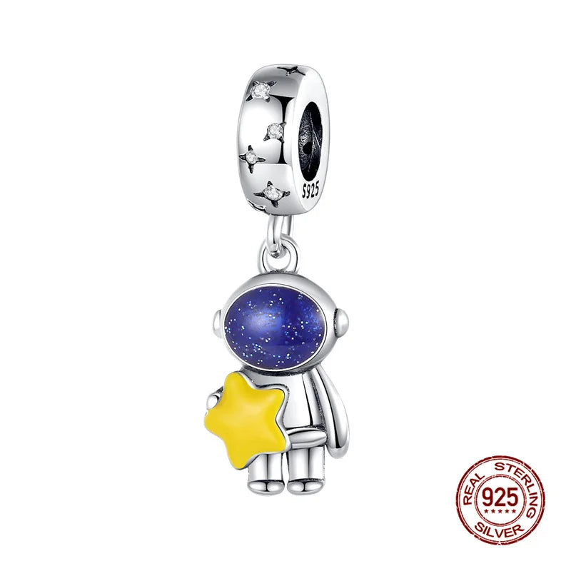 Sterling Silver Character Pendant Charm Bead - Bracelet Necklace Accessory