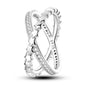 925 Sterling Silver Cross Multi-Ring | Zircon Wedding & Anniversary Ring for Women