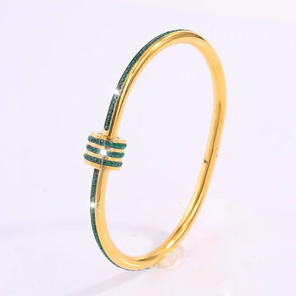 Stainless Steel Bangle Bracelet Designer Jewelry Gold Plated Bangles Women's Bracelets Woman Accessories for Women 2025 Trend