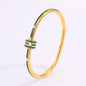 Stainless Steel Bangle Bracelet Designer Jewelry Gold Plated Bangles Women's Bracelets Woman Accessories for Women 2025 Trend