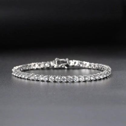 Moissanite Tennis Bracelet - 925 Sterling Silver, D Color VVS1, GRA Certified