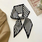 Fashion Print Silk Skinny Hair Scarf For Women Narrow Ribbon Tie Handle Bag Band Bandana Neckerchief