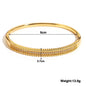 Greatera Trendy Gold Plated 316L Stainless Steel Bangles Bracelets for Women Delicate Cubic Zirconia Bracelet Party Jewelry 2024